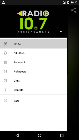 Radio 10.7 musicadamare Screenshot 1