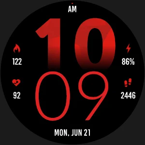 Active Red Fit Watch Face Screenshot 3