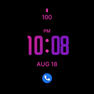 Pink Purple Modern Watch Face Screenshot 3