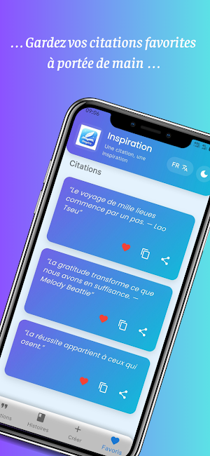 Inspira - Citations Motivantes Screenshot 2