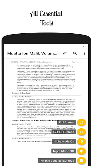Muatta Ibn Malik Hadith Screenshot 1