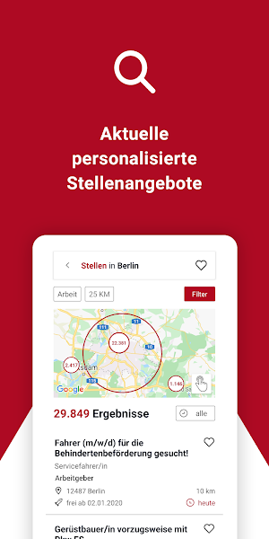 Jobsuche – die neue JOBBÖRSE Screenshot 2