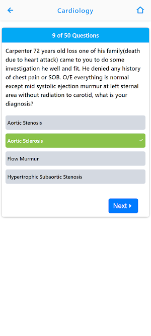 Cardiology Quiz & MCQs App Screenshot 2