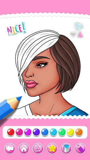 Hairstyle Coloring Book Screenshot 3