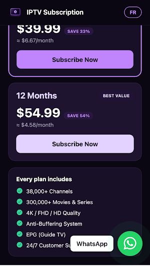 IPTV Subscription Screenshot 3