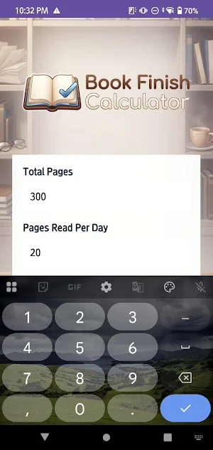 Book Finish Calculator Screenshot 3