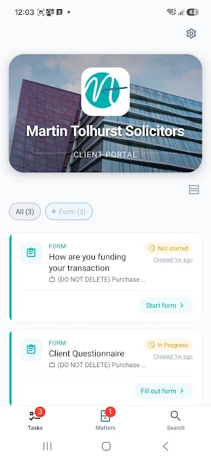 Martin Tolhurst Client Hub Screenshot 1