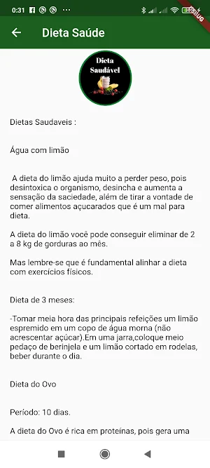 Dieta Saúde Screenshot 2