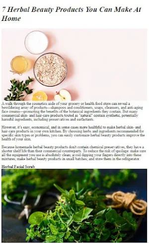 Homemade Herbal Beauty Recipes Screenshot 2