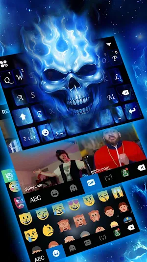 Flaming Skull 3d Keyboard Theme Screenshot 2
