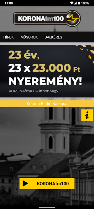 Korona Rádió Kalocsa Screenshot 0