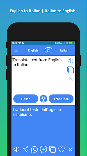 English Italian Translator App (Free) Screenshot 1