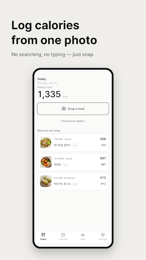 Calorie Counter Photo Food Log Screenshot 0