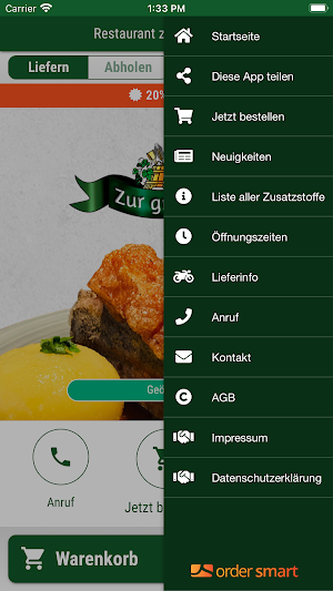Restaurant zur Grünen Au Screenshot 2