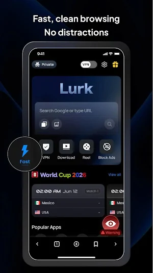 Lurk: Secure Private Browser Screenshot 0