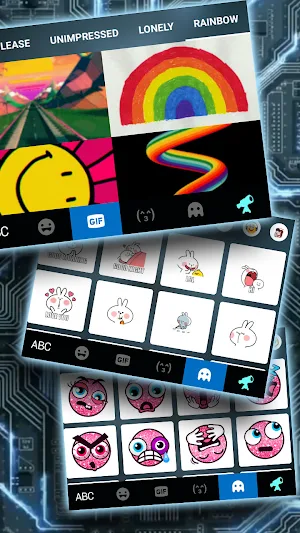 Circuitboard 3D Keyboard Background Screenshot 3