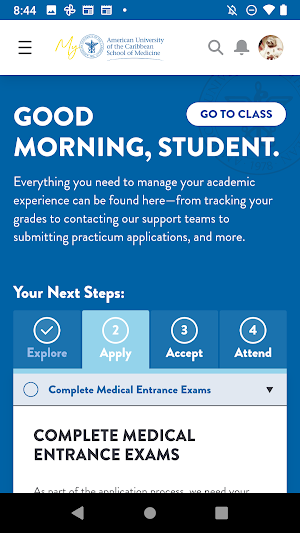 My AUC Med: Student Portal Screenshot 0