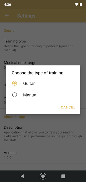 Musical Notes Training for Guitar Screenshot 2