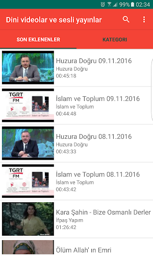 Dini Videolar & Sesli Yayınlar Screenshot 1