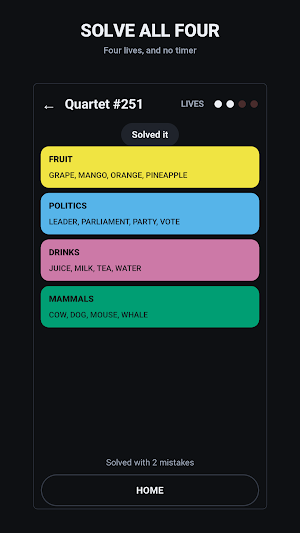 Quartet: Word Groups Screenshot 3