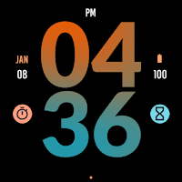 Big Orange Blue Watch Face