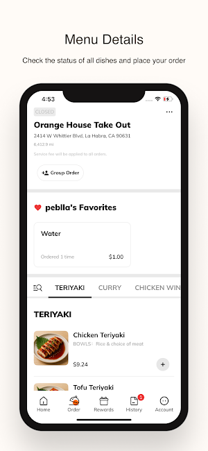 Orange House Take Out Screenshot 1