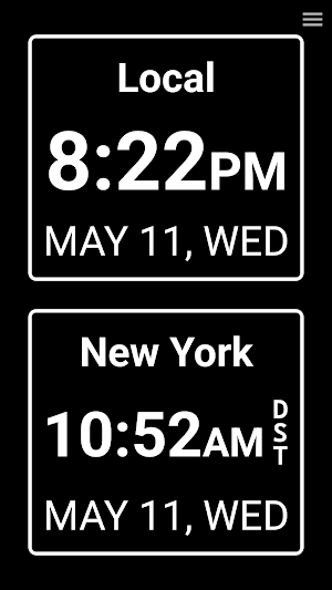 World Clock Dual Digital Clock Screenshot 1