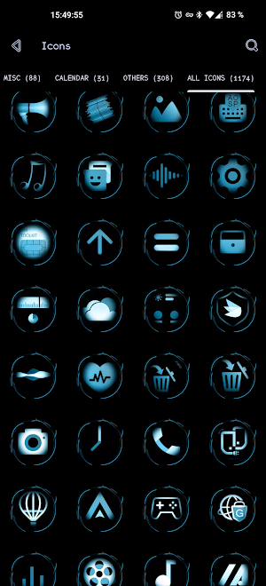 Dark Army Sapphire Icon Pack Screenshot 3
