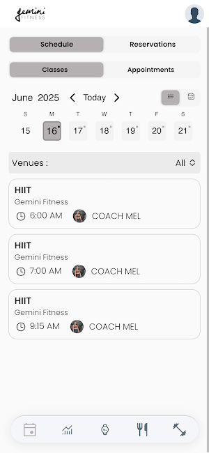 Gemini Fitness Screenshot 3