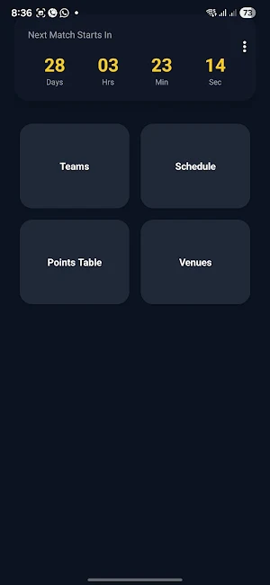 T20 WC 2026 Live Score Screenshot 1