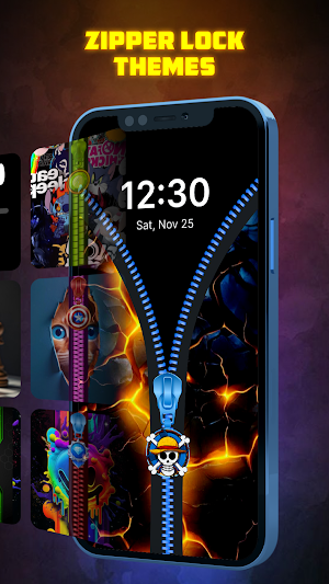 Zipper Lock Screen: Wallpapers Screenshot 1