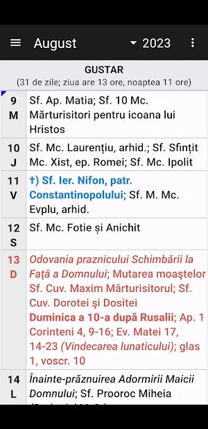 Calendar Ortodox Screenshot 0