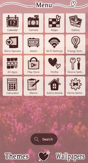 Flower Field at Sunset Theme Screenshot 1