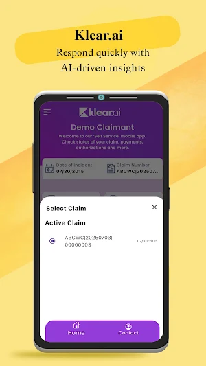 ICS - Claimant App Screenshot 2