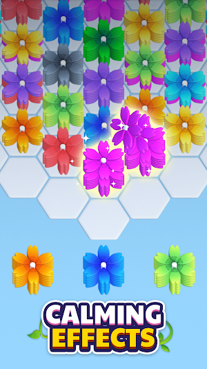 Flower Hexa Puzzle Offline 3D Screenshot 3