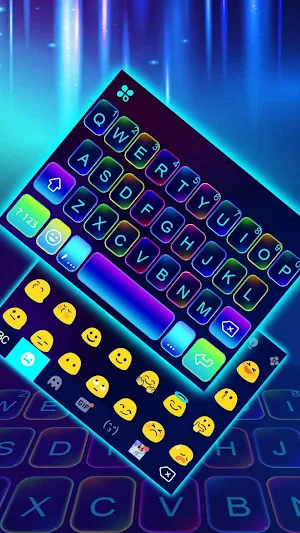 Sparkling Neon 3d Keyboard Theme Screenshot 1