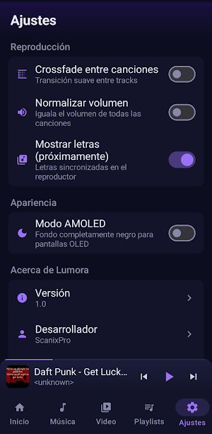 Lumora: Music & Video Player Screenshot 1