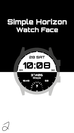 Simple Horizon Watch Face Screenshot 0