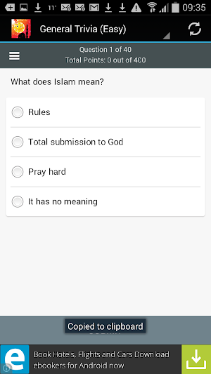 Islamic Trivia & Quran Quiz Screenshot 2