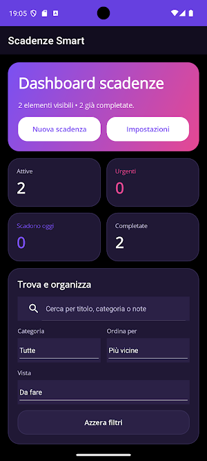 Scadenze Smart Screenshot 1