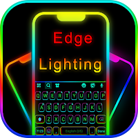 Edge Neon Lighting Keyboard Background