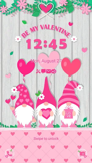 Valentine Pink Heart-Wallpaper Screenshot 1