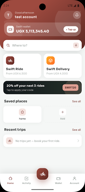 Swift Boda - Passenger App Screenshot 2