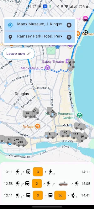PlanMyBus - Isle of Man Buses Screenshot 1