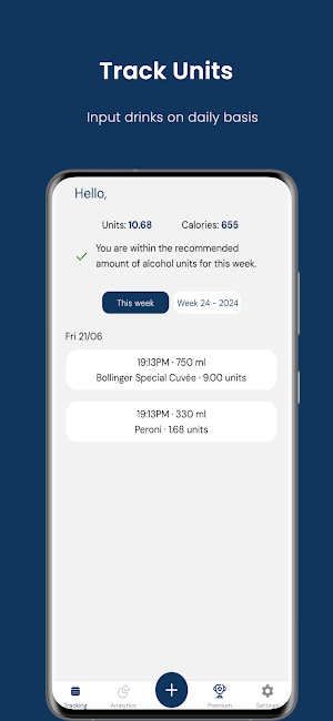 DrinkPal: Alcohol Unit Tracker Screenshot 0