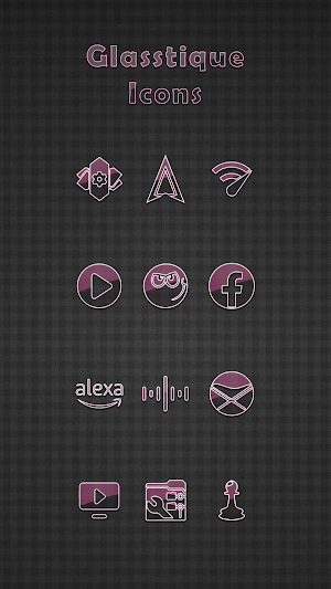 Glasstique Pink Icons Screenshot 3
