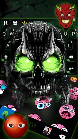 Horror Skull 3d Keyboard Theme Screenshot 2