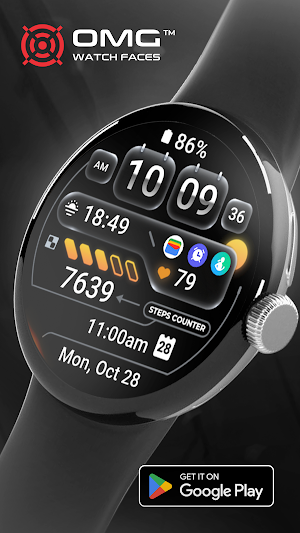 OMG 02 - Digital Watch Face Screenshot 1
