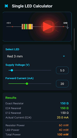 Led Resistor Screenshot 1