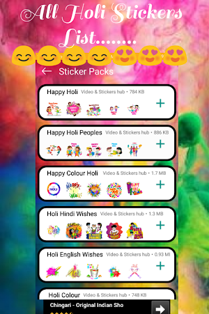 Holi Stickers For Whatsapp - (WAStickers) Screenshot 2